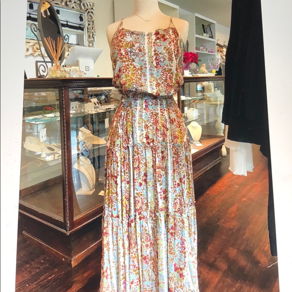 Spring Garden Combo Maxi dress